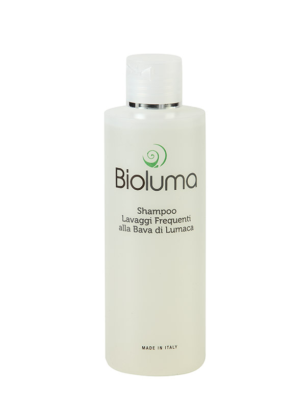 shampoo bava di lumaca lavaggi frequenti bioluma flacone